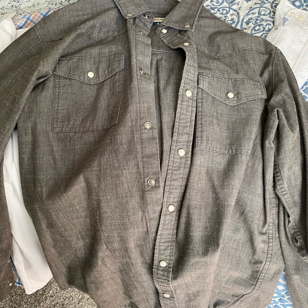 Gray Magellan Button-Up Shirt